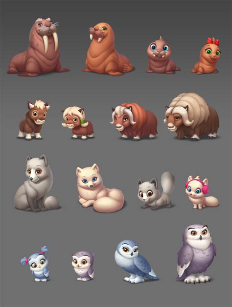 ArtStation - Characters, Playrix Games | 金牛, 動物, 本地