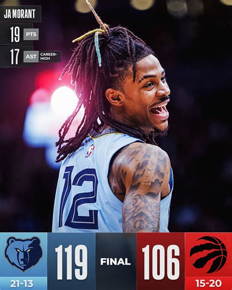 Nba On Twitter Ja Morant S Career High Dimes Power The Memgrizz