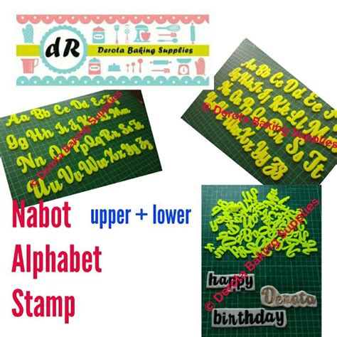 Jual Nabot Alphabet Stamp Fondant Upper Lower Cetakan Huruf Besar Kec