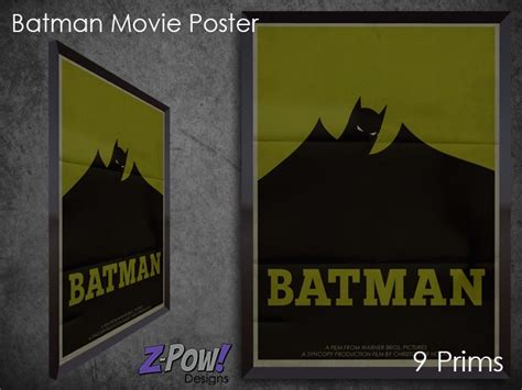 Second Life Marketplace Z Pow Batman Movie Poster