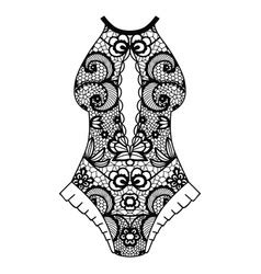 Body Lingerie Lacy Lingerie Royalty Free Vector Image