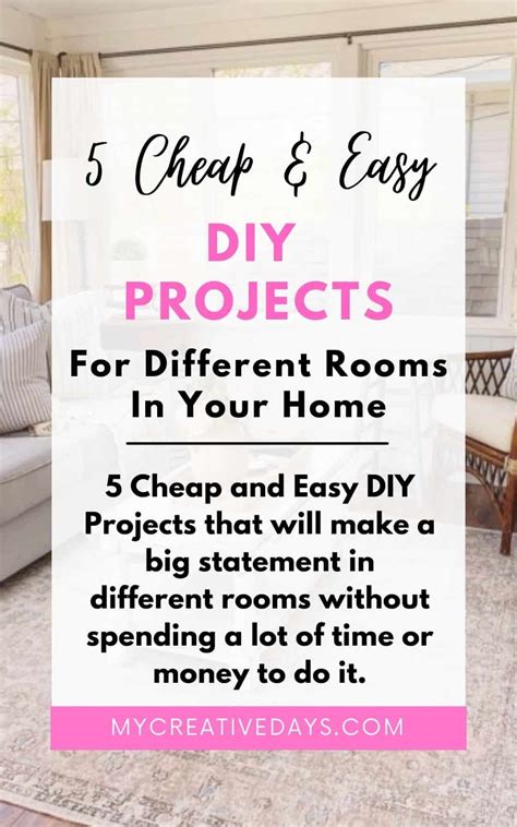 5 Cheap And Easy Diy Projects For Your Home My Creative Days