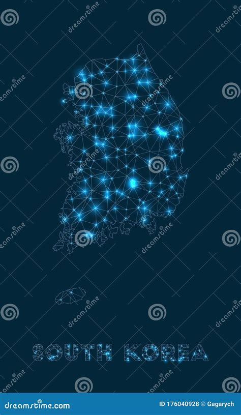 South Korea Network Map Stock Vector Illustration Of Info