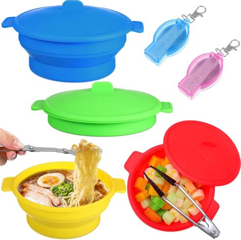 Amazon Mimorou 4 Pcs Collapsible Silicone Steamer Cooking Camping