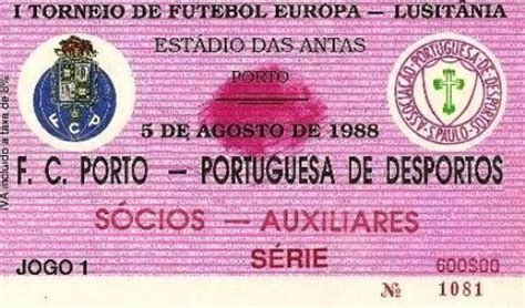 Paixão pelo Porto Curiosidades FCP O bilhete do FC Porto