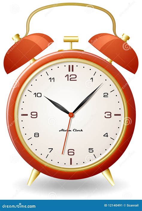 Old Style Alarm Clock Stock Vector Illustration Of Display 12140491