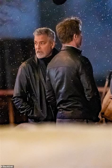 Brad Pitt And George Clooney Get Ready For Night Shoots For New Movie