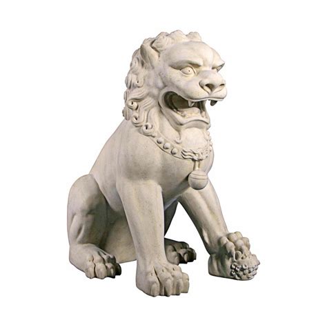 Chinese Foo Dog Statue From Design Toscano Male Female And Pedestals