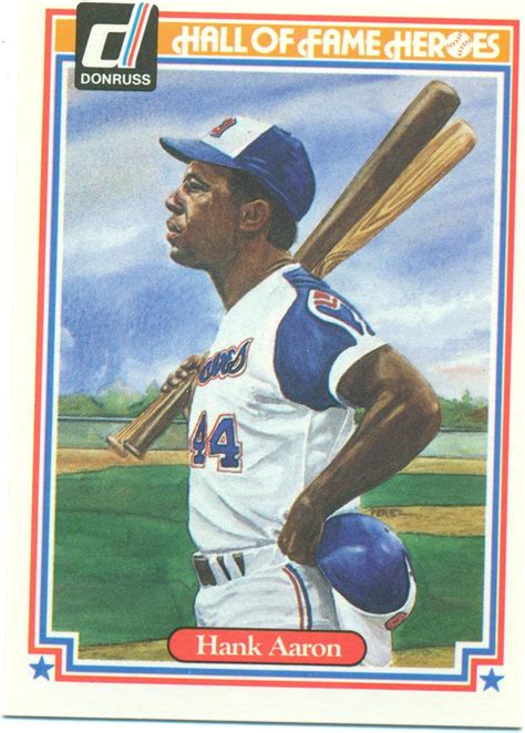 1983 Donruss Hall Of Fame Heroes Hank Aaron 34 Baseball Card At