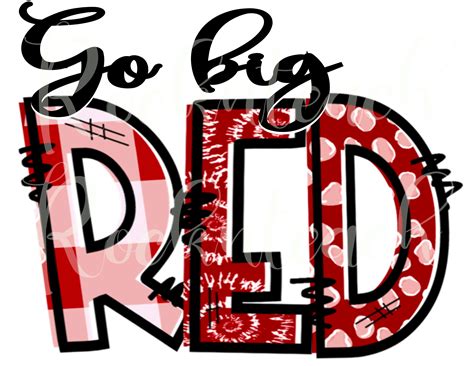 Go Big Red Png, Red Football Png, Football Download - Etsy