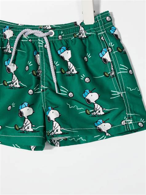 Mc2 Saint Barth Kids Jean Badeshorts Mit Snoopy Print Farfetch