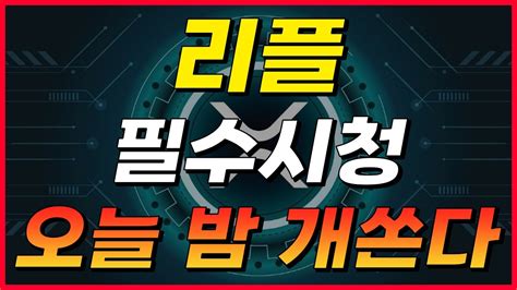 ♣리플 필수시청 오늘 밤 개쏜다♣ 리플 코인 리플코인 Xrp 리플전망 리플속보 가상자산 비트코인 코인추천