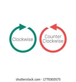 Rotate Clockwise Rotate Counterclockwise Arrows Stock Stock Vector