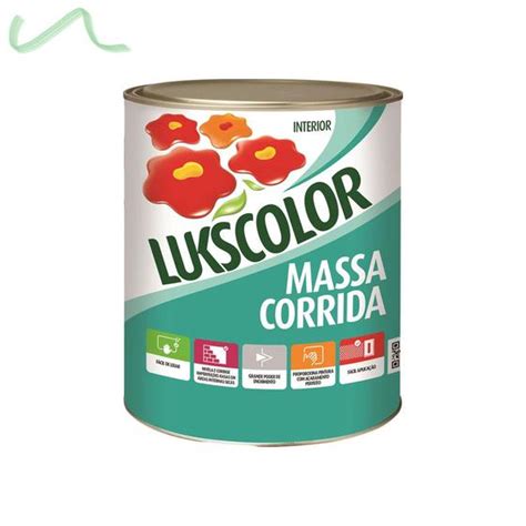 Massa Corrida Lukscolor Pva 900ml Interior Nivelar Corrigir Massa