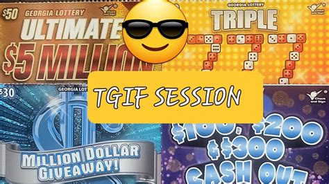 Tgif Georgia Lottery Scratch Session M Ultimate Million Dollar