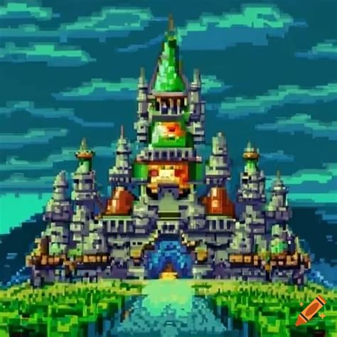 Pixel Art Of Hyrule Castle From A Video Game On Craiyon