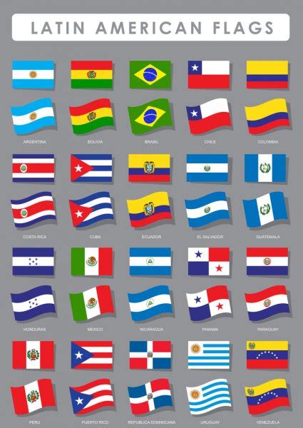 Latin American Flags Collection — Stock Vector © renomartin #13704466