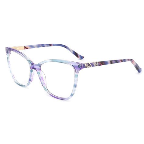 High Quality Rainbow Mix Color Acetate Frame Optical Eyeglass For