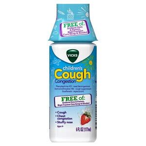 Vicks Children's Cough & Congestion Relief, Kids Cough Syrup Medicine ...