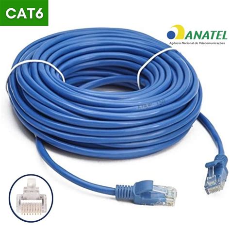 Cabo De Rede Cat Lan Ethernet Rj M M M M Crimpado Montado