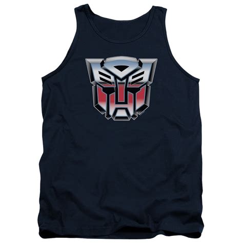 Transformers Autobot Airbrush Logo Adult Tank Top Navy