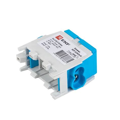 Клемма распределительная КСР с двойным винтом 2x25/2x16 синяя EKF ...