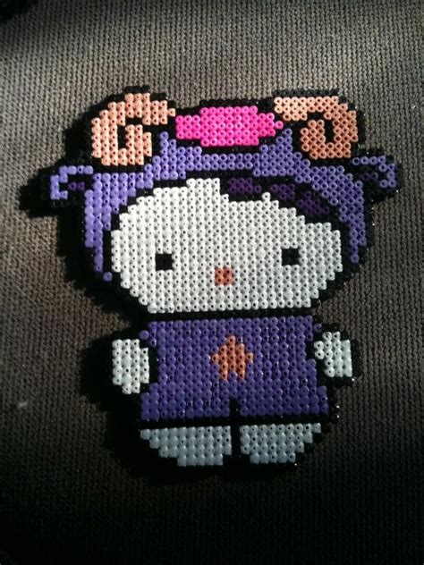 Hello Kitty Astro Toute Violette Créations Perles à Repasser Hama De