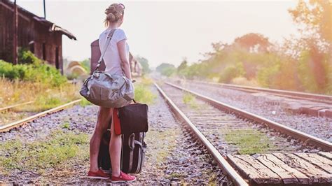 Download Journey Of A Woman Waiting For Train Wallpaper