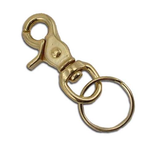 Solid Brass Trigger Snap Keychain Heavy Duty