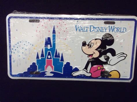 Disney License Plate Walt Disney World Mickey Mouse Castle New For