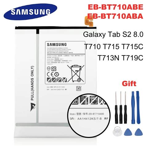 SAMSUNG Batería de EB BT710ABA Original para tableta Galaxy Tab S2 8 0