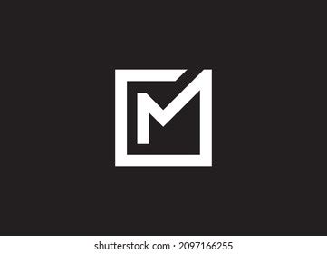 Cm C M Letter Logo Design Stock Vector Royalty Free 2097166255