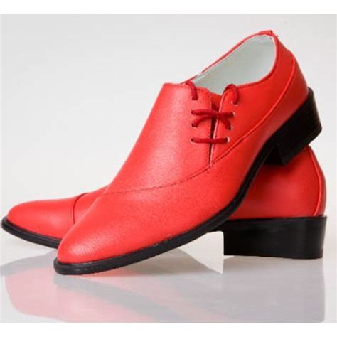 Mens Red Leather Retro Vintage Seventies Wedding Prom Dress Shoes Sku 1100366 Mens Fashion