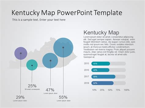 Kentucky Map 8 Powerpoint Template