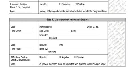 Printable Two Step Tb Form Printable Forms Free Online