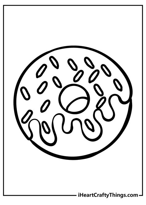 Chocolate Covered Donut Coloring Pages