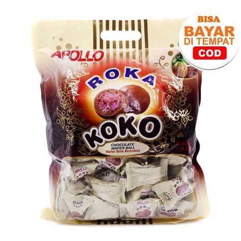 Roka KOKO Apollo Wafer Bola Coklat Isi 50 Pcs Double Chocholate