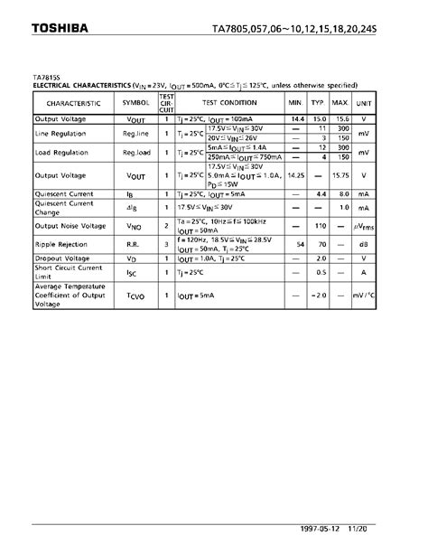 Ta S Datasheet Pages Toshiba Three Terminal Positive