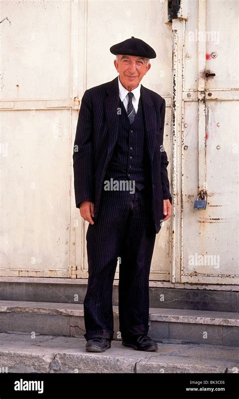 Full Length Portrait Of A Man Wearing A Beret And Black Suit Israel