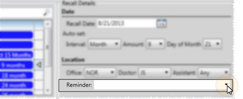 Schedule Recall Appointments