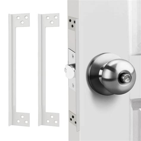 MOSECYOU Outswing Door Latch Guard Plates, Latch Shield, Protector