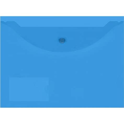 Пластиковый конверт INFORMAT А4 на кнопке 150 мкм синий карман для ...