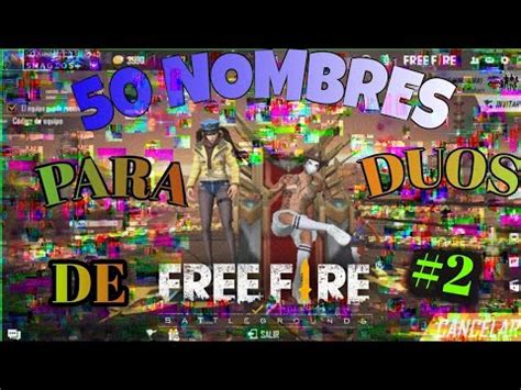 Nombres Para Dúo Parejas Free Fire mejores Nombres Para Duos Free