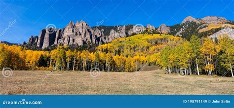 Fall Colors in the San Juan Mountains Near Ridgway, Colorado Stock ...