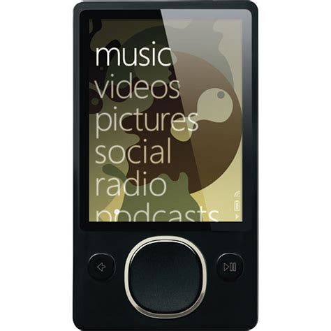 Microsoft Zune Gb Black Digital Media Player Nd Hpa B H