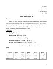 Column Chromatography Cassie Sikes Ochem L Maya Handberry April