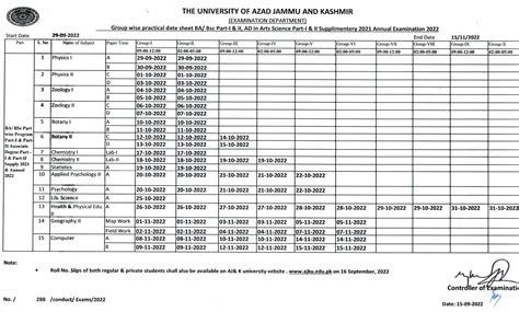 Ajk University Ba Bsc And Ada Practical Exams 2022 Date Sheet Resultpk