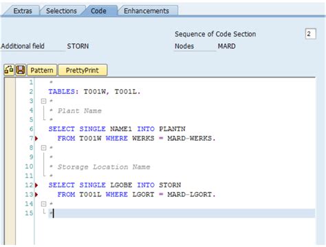 Using Abap Coding In Sap Standard Query