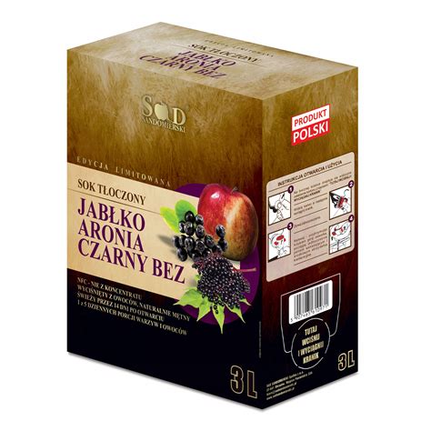 Sok tłoczony NFC Jabłko Aronia Czarny Bez 3L 12653508884 Allegro pl