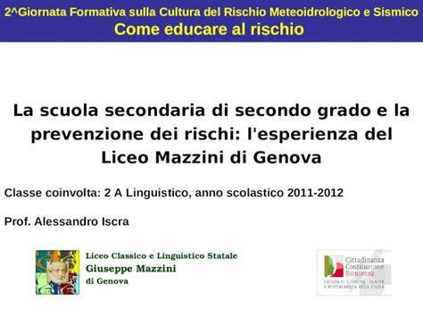 Ppt Giornata Formativa Sulla Cultura Del Rischio Meteoidrologico E